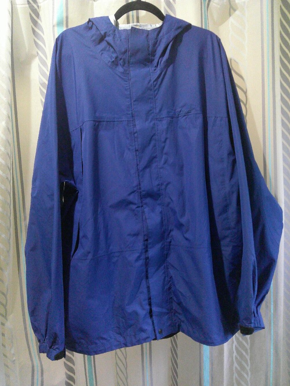 "L.L.BEAN" Men's Trail Model Rainwear Hooded JACKET Glacier Blue Man XXL